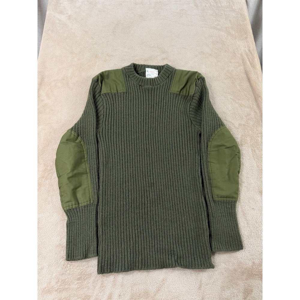 Brigade Quartermasters‎ Woolly Pully Sweater Men 42 Olive Wool Commando Ribbed